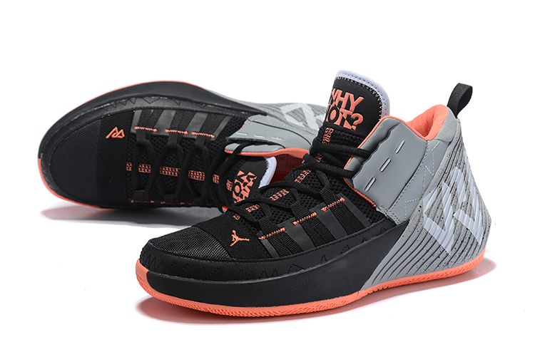 Men Jordan Why Not Zero.2 WestBrook Black Grey Orange Shoes